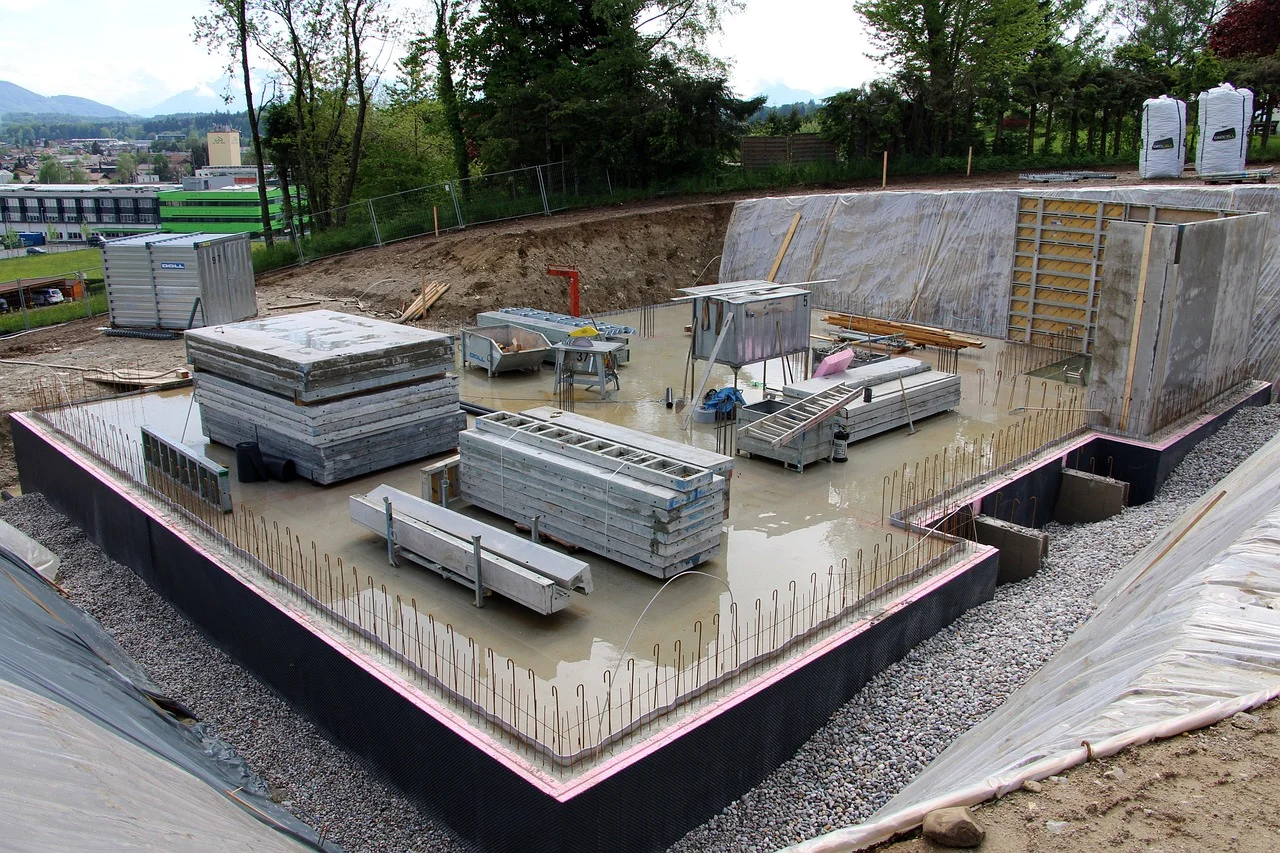 Fundament eines Hauses
